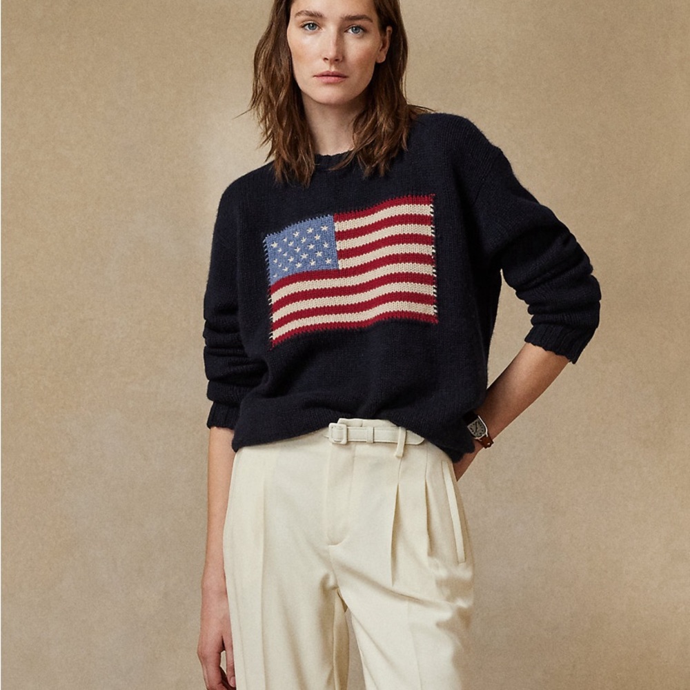 Polo Ralph Lauren Iconic Flag Sweater Navy BRAND NEW - Picture 4 of 4